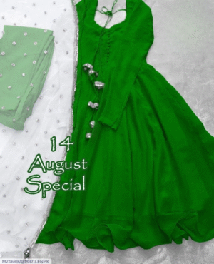 3 Pcs Women's Stitched Plain Maxi Suit