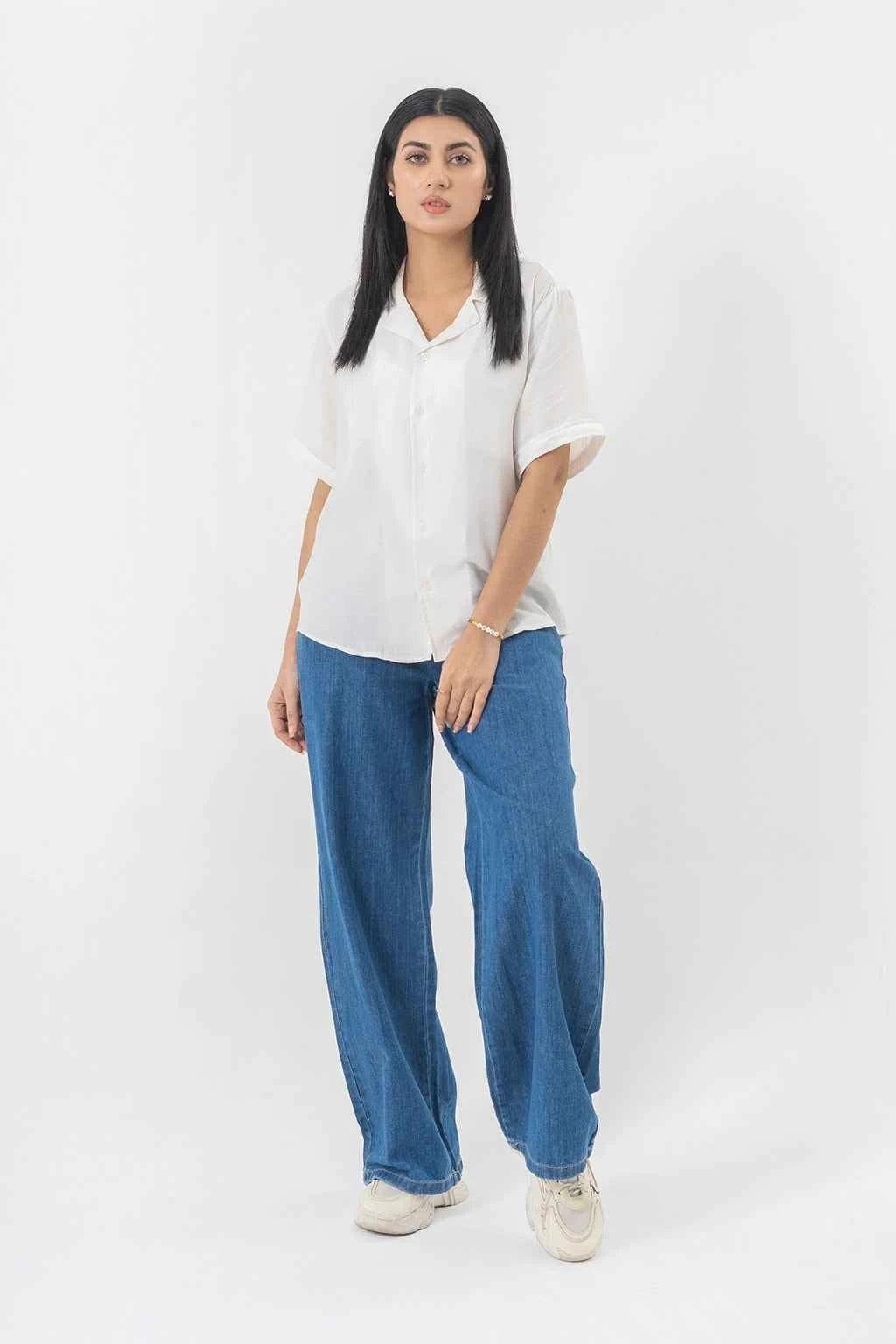 Wide Leg Blue Denim Pant for Effortless Style and All-Day Comfort