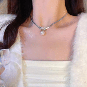 Necklace Party Elegant Korean Know Shape Pearl Pendent