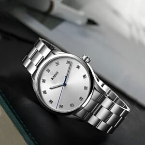 Rado Men’s Formal Wrist Watch With Stainless Steel Chain